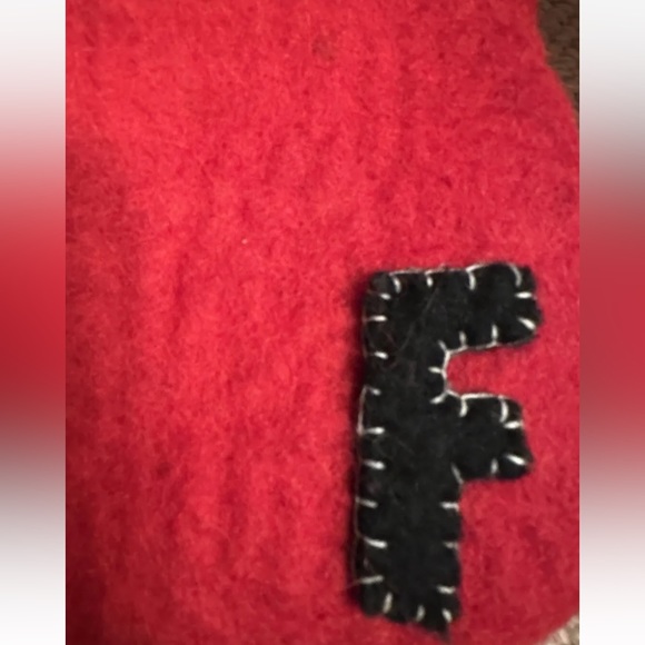 NWT- Funkyness By Morgan Painter Felt  Wool Red Purse Shoulder Bag Lined boho - Picture 7 of 8